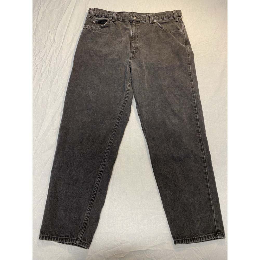 Levi's 550 Relaxed Fit Jeans Men's 40x30 Black Gray Tapered Leg Denim